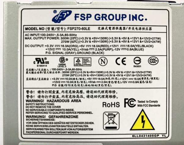 Small 1U FSP270-60LE Power Supply 300W For Flex E200